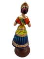Tanjavur Dancing Doll : 11 Inch, Dark Blue-Yellow-Orange - Geographical Indexed