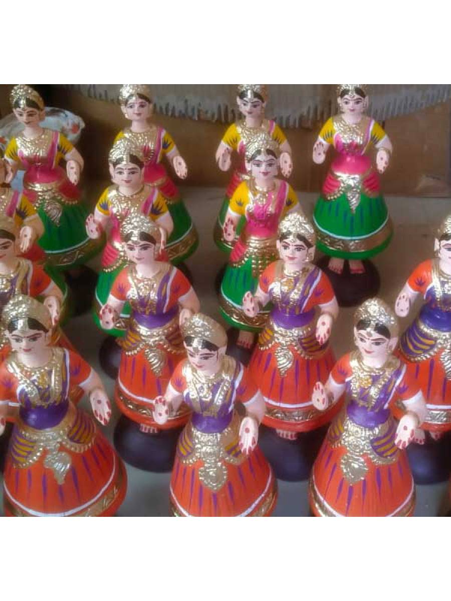 Tanjavur Raja Rani Doll - Roly Poly Doll Pair - Geographical Indexed