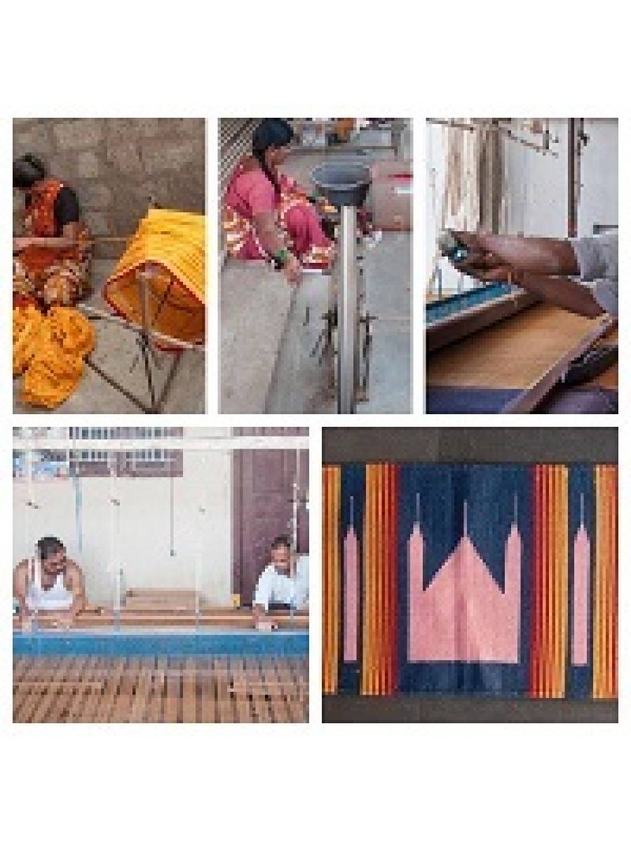 Warangal Durry - 2x3 Feet - Green-Red - Geographical Indexed