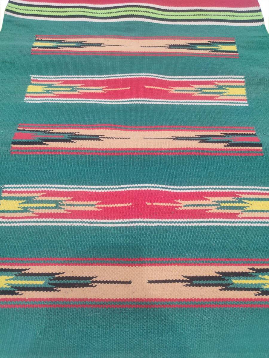 Warangal Durry - 2x3 Feet - Green-Red - Geographical Indexed