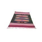 Warangal Durry - 2x3 Feet - Maroon-Black - Geographical Indexed