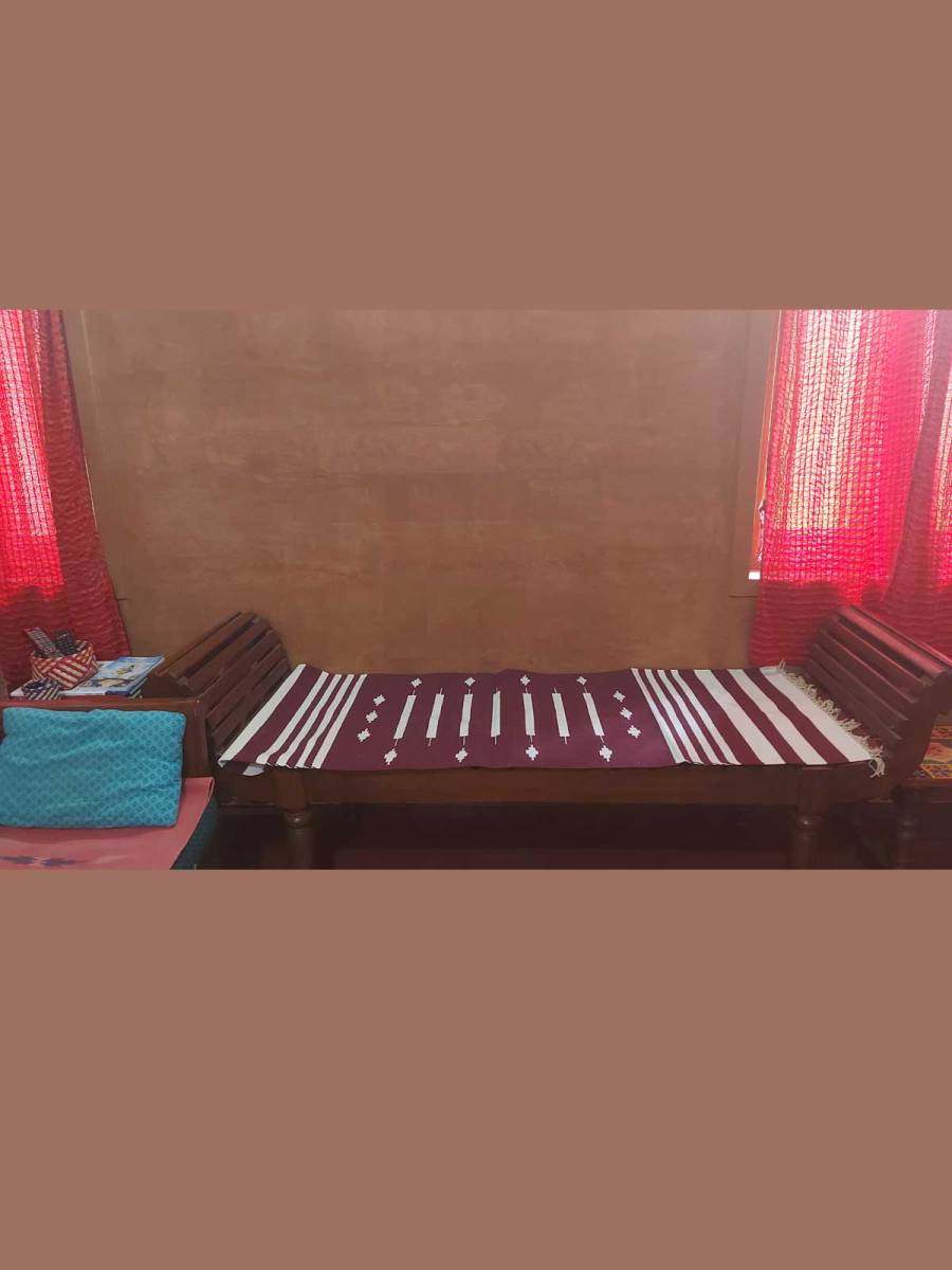 Warangal Durry - 2x6 Feet - Maroon-White - Geographical Indexed