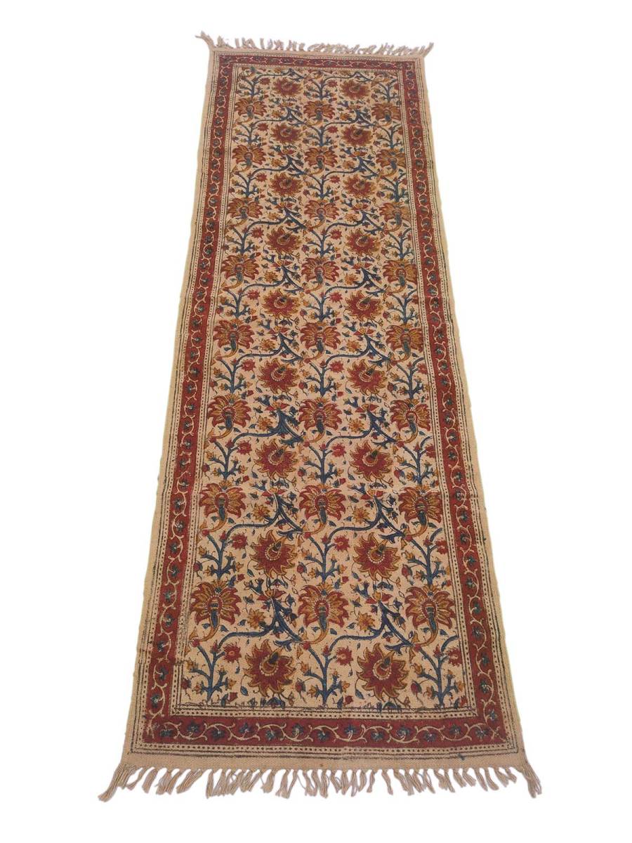Warangal Durry - 2x6 Feet - Kalamkari Design - Geographical Indexed