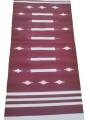 Warangal Durry - 2x6 Feet - Maroon-White - Geographical Indexed