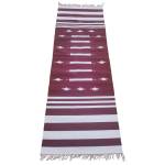 Warangal Durry - 2x6 Feet - Maroon-White - Geographical Indexed