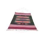 Warangal Durry - 2x3 Feet - Maroon-Black - Geographical Indexed
