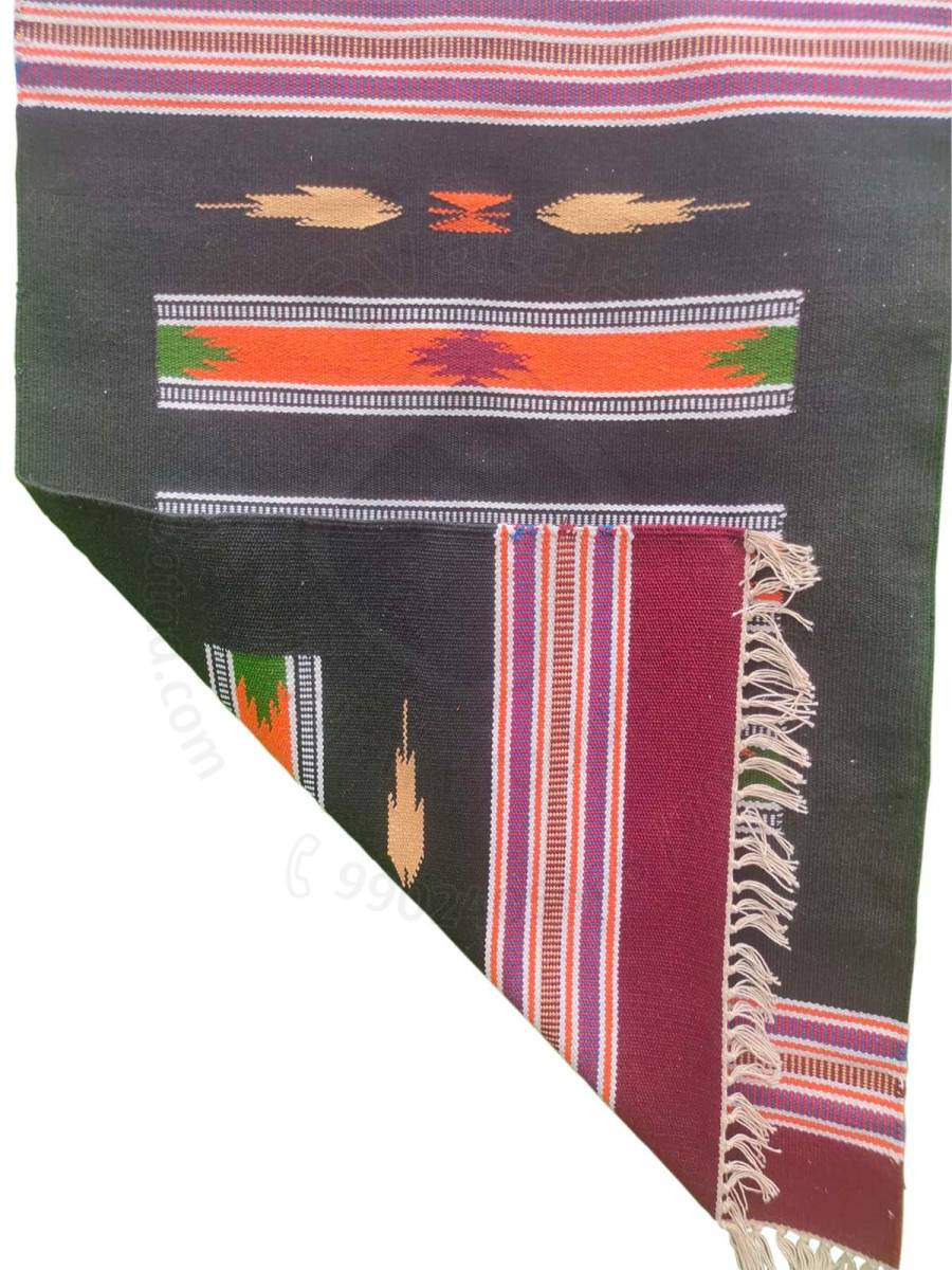 Warangal Durry - 2x3 Feet - Maroon-Black - Geographical Indexed

