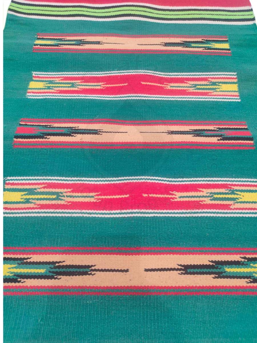 Warangal Durry - 2x3 Feet - Green-Red - Geographical Indexed
