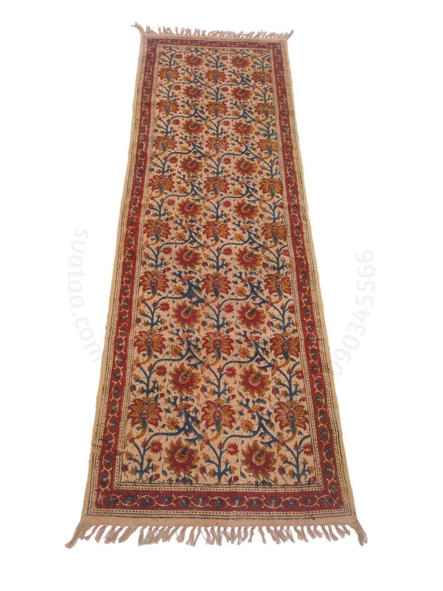 Warangal Durry - 2x6 Feet - Kalamkari Design - Geographical Indexed

