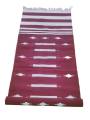 Warangal Durry - 2x6 Feet - Maroon-White - Geographical Indexed
