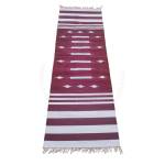 Warangal Durry - 2x6 Feet - Maroon-White - Geographical Indexed
