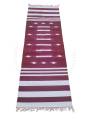 Warangal Durry - 2x6 Feet - Maroon-White - Geographical Indexed
