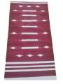Warangal Durry - 2x6 Feet - Maroon-White - Geographical Indexed
