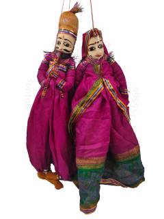 Rajasthani Kathputli, Dark Pink Combo - Geographical Indexed

