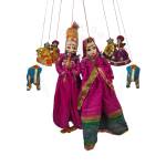 Rajasthani Kathputli, Dark Pink Combo - Geographical Indexed
