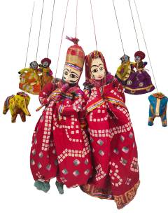 Rajasthani Kathputli, Maroon Combo - Geographical Indexed