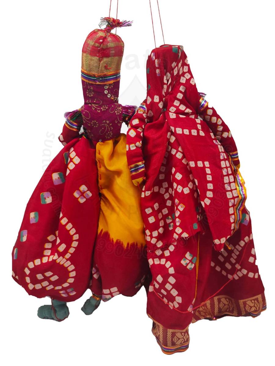 Rajasthani Kathputli, Maroon Combo - Geographical Indexed
