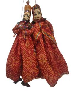 Rajasthani Kathputli, Red Combo - Geographical Indexed Rajasthani Kathputli, Red Combo - Geographical Indexed