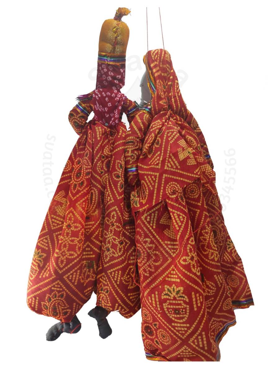 Rajasthani Kathputli, Red Combo - Geographical Indexed
