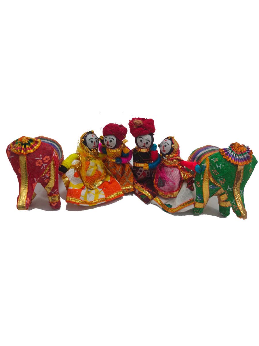Rajasthani Kathputli, Dark Pink Combo - Geographical Indexed