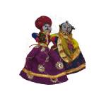 Rajasthani Kathputli - Couple Doll - Small - Assorted - Geographical Indexed