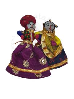 Rajasthani Kathputli - Couple Doll - Small - Assorted - Geographical Indexed