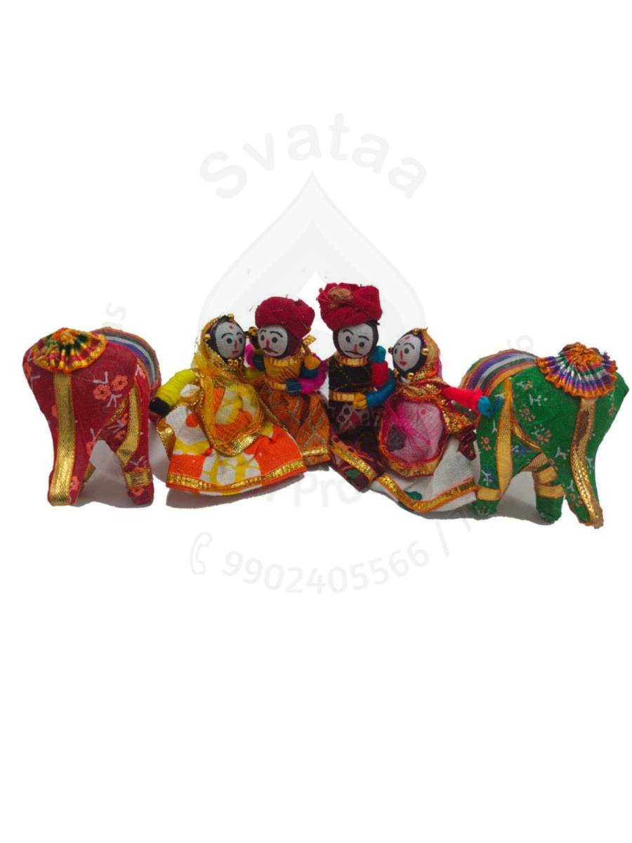 Rajasthani Kathputli, Maroon Combo - Geographical Indexed

